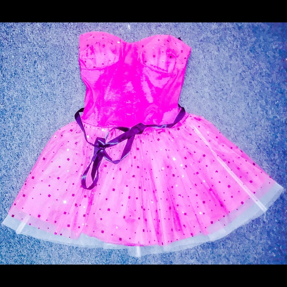 Short strapless dress- prom/ homecoming